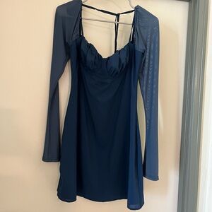 Princess polly sheer sleeve mini Dress